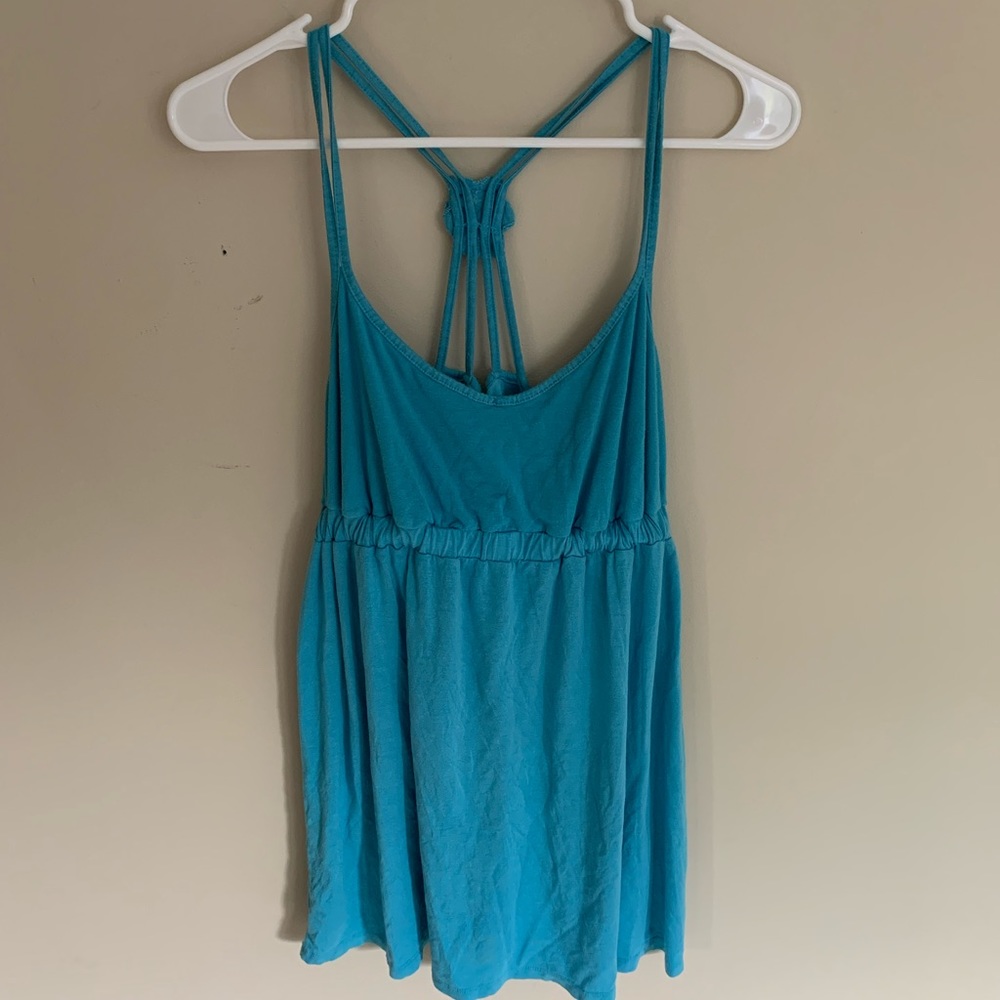 Ella Moss Blue Babydoll Tank Size L